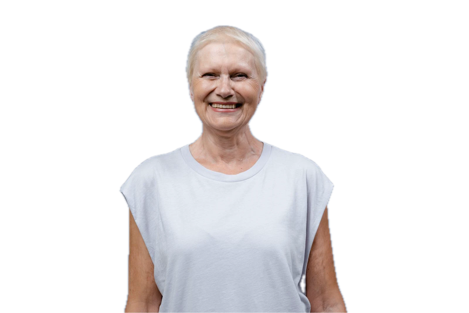 The same portrait, background removed